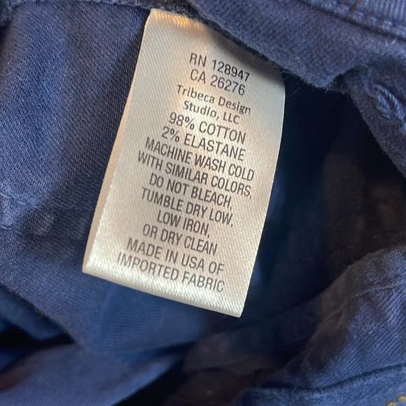 NILI LOTAN Jenna Marine Blue Mid-Rise Crop Pant size: 4 - Picture 11 of 12